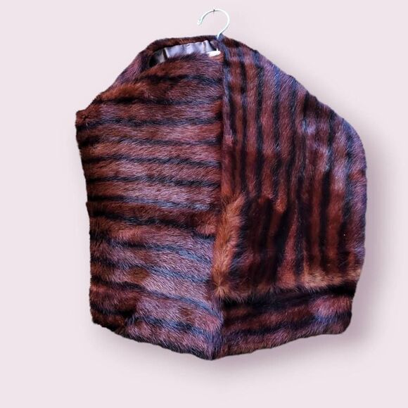 Vintage 1950s mink fur wrap stole cape bride wedding winter bride - Picture 3 of 15